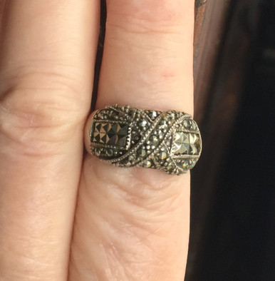 Buy Vintage Designer Boma Marcasite Sterling Silver Ring Size 6 Online in  India - Etsy